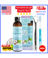 Coconut Oil Pulling for Teeth: Venus Visage Peppermint 8 fl oz + Tongue ... - $16.82