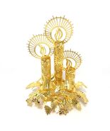2007 Holiday Candles Danbury Mint Christmas Ornament Gold Plated Collection - $23.16