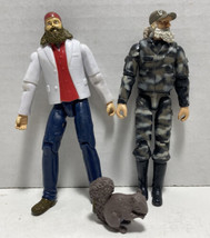 Duck Dynasty Action Figures Uncle Si &amp; Willie With Squirrel 4 Inch Pre-Owned - £11.63 GBP