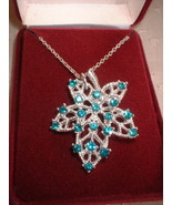 Vintage Jewelry RS  Frosted Leaf Pendant - £19.75 GBP