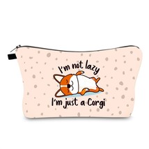 Waterproof Cosmetic Bag Corgi printing Pouches for Girl gift cute personalised m - £6.82 GBP