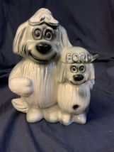Vintage 1950s Ford Dealer Promo Florence Ceramics Bank Shaggy Dogs Made CA USA  - £19.14 GBP