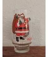 Coca Cola Glass Christmas Tumbler Santa Claus 1984 McCrory Stores Free S... - £14.92 GBP