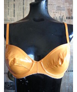 Deborah Marquit Designer Achive orange vinyl bra 34B &quot;as-is&quot; - £31.90 GBP