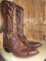 Vintage Justin lizard Cowboy boots 7.5 UK6.5 9 VLV - $372.72