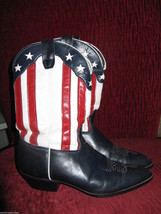 Laredo vintage American Flag stars stripes 4th July cowboy boots 6 36 UK4 5M VLV - £287.83 GBP