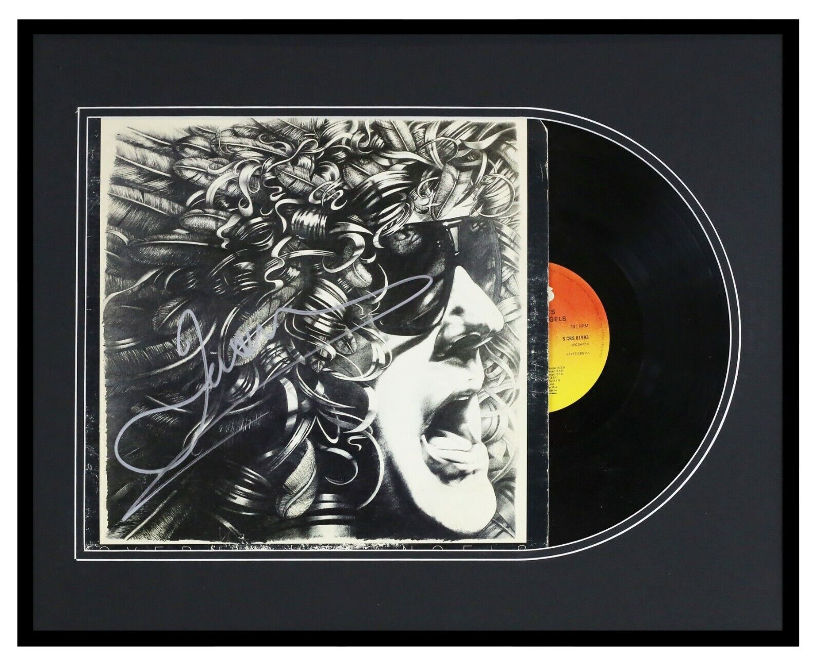 Primary image for Ian Hunter Signed Framed 1977 Overnight Angels Record Album Display