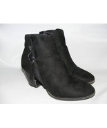 City Classified Boots Women 8.5 Black Ankle Booties Heels Side Zipper Fa... - £16.88 GBP