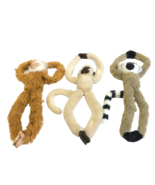 3 Hanging Monkeys Wild Republic Fiesta Plush Lion Lemur Stuffed Animal G... - $30.79