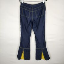 Vintage Anchor Blue Cargo Pants Womens SZ 5 Blue Yellow Y2K Skater Gorpcore - $9.45