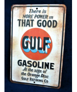 GOOD GULF GASOLINE - *US MADE* Embossed Metal Sign - Man Cave Garage Bar... - $15.95