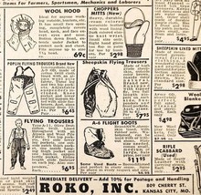 1947 Roko Military Outdoor Clothes Supply Advertisement Vintage Clothing... - $27.41 CAD