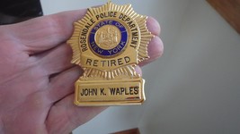 Rosendale  new York police department  retirement  badge bx15 - $119.99