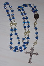 HANDMADE Sapphire Blue Bicone Rosary ROS343SABL - £19.75 GBP