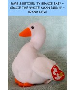 TY Original Beanie Baby GRACIE the Swan (Approx 5.5&quot;) RETIRED Both Tags ... - €7,80 EUR