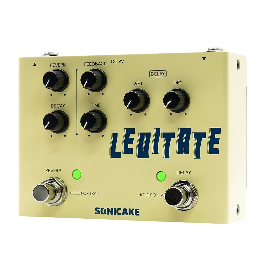 SONICAKE Levitate Dual Footswitch Stompbox Digital Delay and Reverb Guit... - $135.82