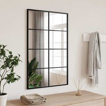 Wall Mirror Black Glass, Powder-coated iron 19.7 x 31.5 in - $2,635.11 MXN