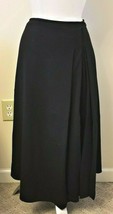 Lafayette 148 New York Pleated/Asymmetric Fully Lined Skirt Size- 10 Bla... - $49.97
