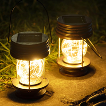Solar Lanterns Outdoor Hanging-2 Pack Waterproof Landscape Lights Solar Table La - £29.40 GBP