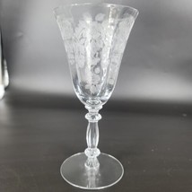 Cambridge Water Goblet Elegant Depression Glass Apple Blossom Etched Pattern VTG - £13.02 GBP