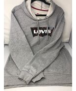 Levi&#39;s Gray Nitch Fleece Plaid Logo Hoodie, Men&#39;s Size XL Fleece Lined ,... - $47.44 CAD