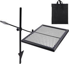 Redcamp Swivel Campfire Grill Heavy Duty Steel Grate, Over Fire Camp Gri... - £52.23 GBP