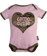 Cute Baby Girl&#39;s Premium Pink Bodysuit with Authentic Multicam Camo Accents - £21.12 GBP