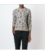 3.1 Phillip Lim Leopard Intarsia Crewneck Sweater Size XS - $998.65 MXN