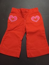 Just One Year Baby Girls Heart Red Pants Size 3 Months - $10.25
