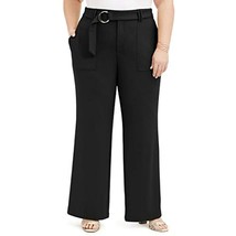 MSRP $90 International Concepts Black Zippered Straight Leg Pants Size 24W - £29.78 GBP