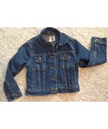 Levi Strauss Girls Size 5 Medium Blue Denim Jacket Snap Front - £11.63 GBP