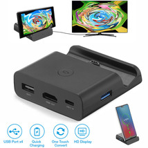 For Nintendo Switch Docking Station Stand Charging Dock 4K Tv Hdmi Adapt... - £30.01 GBP