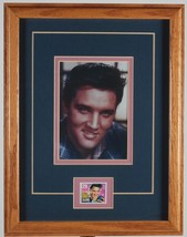 Elvis Presley Color Picture w 29-cent Commemorative US Stamp w Framed Po... - £9.57 GBP