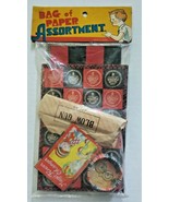 Vintage 60&#39;s Bag Of Paper Assortment  Party Favors Made In Japan NOS Owl - £23.69 GBP