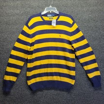 Vtg 90’s Polo Ralph Lauren Knit Sweater Navy Blue Yellow - Men&#39;s Size La... - $95.79