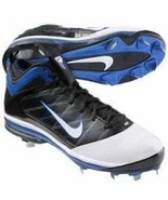 Mens Baseball Cleats Nike Air Max Diamond White Black Mid Metal Shoes-sz 16 - £15.03 GBP