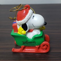 Snoopy &amp; Woodstock Whitman&#39;s Candies Santa Sled ornament - £7.75 GBP
