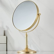 Gorgeous Gold Vanity Mirror Free Standing For Bathroom 8 Inches 360 Swivel - £40.75 GBP