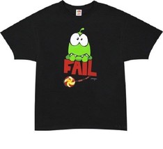 NEW CUT THE ROPE OM NOM EPIC FAIL GAMER T-SHIRT NWT LARGE - £7.12 GBP