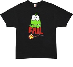 New Cut The Rope Om Nom Epic Fail Gamer T Shirt Nwt Medium Mens Size - £7.15 GBP