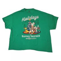 Disney Parks 4X &quot;Holidays Are Happier Together&quot; Christmas Cotton T-Shirt... - £15.00 GBP