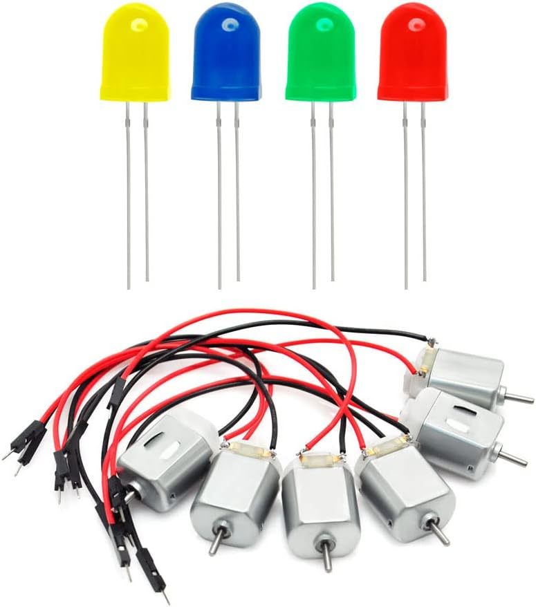 Gikfun 10Mm Led Emitting Diodes F10 Round Led And Type 130 Dc Motors For... - $32.92