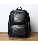 Leather Men&#39;s Backpack European and American Fashion Travel Bag Vintage ... - £188.90 GBP