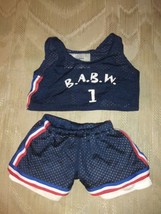 Build A Bear Workshop Sports Jersey Shorts Outfit BABW  Clothing Blue Re... - $14.84