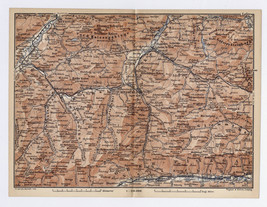 1903 Antique Map Of Vicinity Of Kitzbühel / Tyrol Alps / Austria - £18.42 GBP