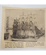 Vintage Philadelphia Danish Training Ship DENMARK Delaware River News Cl... - $11.00