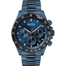 Hugo Boss HB1513758 Hero Sport Lux Mens&#39; Blue Stainless Chrono Watch + G... - £90.47 GBP