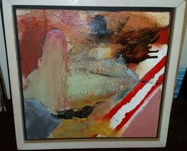 Alan Soffer Original Oil SOLID 1999 Encaustic on paper on board 12.5 x 12 image - £3,365.54 GBP