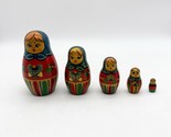 Wooden Hand Painted Russian Nesting Dolls Made in Belarus 3.5”H Set Of 5... - $468.45 MXN