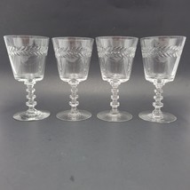 Set Of 4 Vintage Woodstock By TIFFIN-FRANCISCAN Claret Wine / Water - £37.56 GBP